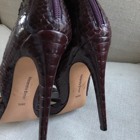 Alexandre Birman Booties Caged Snakeskin Purple - Picture 7 of 7